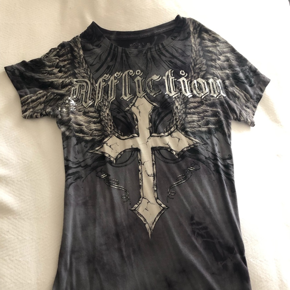 Affliction ladies t-shirt top sz S
